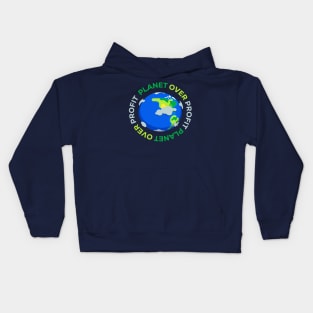 Planet over profit Kids Hoodie